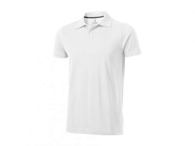 Рубашка поло Seller мужская, белый с логотипом в Нефтекамске заказать по выгодной цене в кибермаркете AvroraStore
