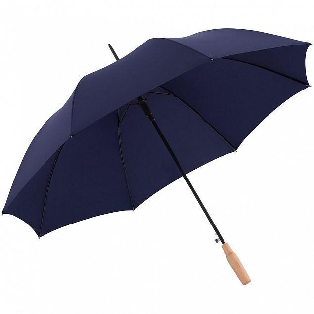 Зонт-трость Nature Stick AC, синий с логотипом в Нефтекамске заказать по выгодной цене в кибермаркете AvroraStore