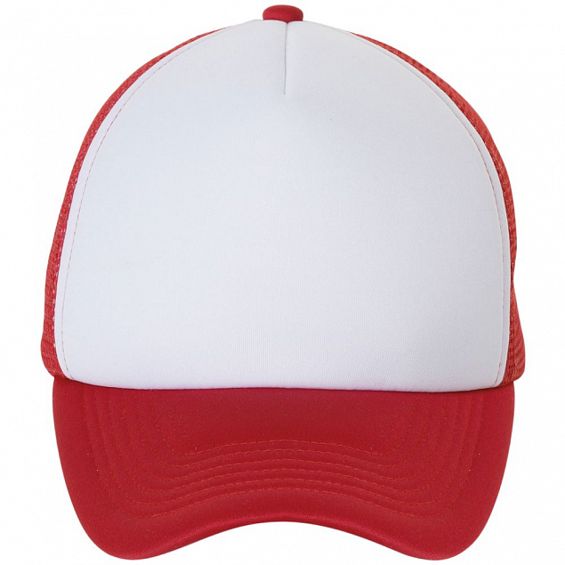 Бейсболка BUBBLE, красная с белым с логотипом в Нефтекамске заказать по выгодной цене в кибермаркете AvroraStore
