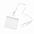 Ланъярд с держателем для бейджа; белый; 11,2х0,5 см; полиэстер, пластик; тампопечать, шелкограф с логотипом в Нефтекамске заказать по выгодной цене в кибермаркете AvroraStore