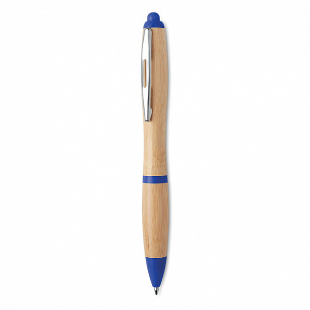 Ручка шариковая из бамбука и пл с логотипом в Нефтекамске заказать по выгодной цене в кибермаркете AvroraStore