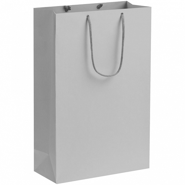 Пакет бумажный Porta, средний, серый с логотипом в Нефтекамске заказать по выгодной цене в кибермаркете AvroraStore