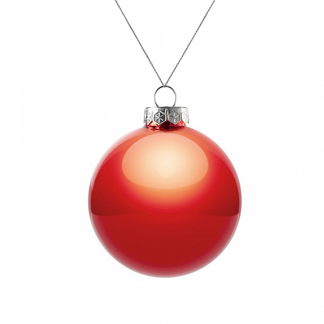 Елочный шар Finery Gloss, 8 см, глянцевый красный с логотипом в Нефтекамске заказать по выгодной цене в кибермаркете AvroraStore