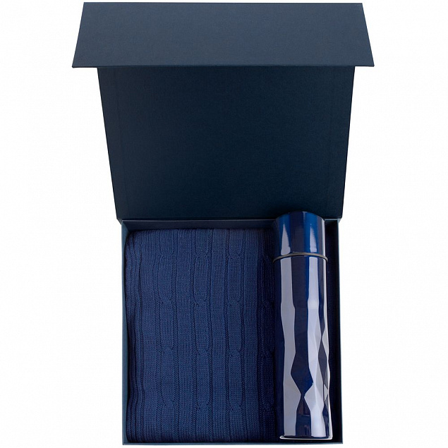 Коробка Quadra, синяя с логотипом в Нефтекамске заказать по выгодной цене в кибермаркете AvroraStore