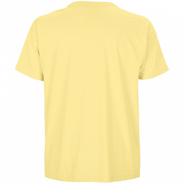 Футболка оверсайз мужская Boxy Men, светло-желтая с логотипом в Нефтекамске заказать по выгодной цене в кибермаркете AvroraStore