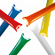Палки-стучалки для болельщиков Hip-Hip, белые с логотипом в Нефтекамске заказать по выгодной цене в кибермаркете AvroraStore