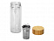 Бутылка из стекла с двойными стенками и ситечком Badachu в чехле с логотипом в Нефтекамске заказать по выгодной цене в кибермаркете AvroraStore
