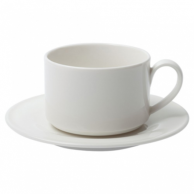 Чайная пара Maxim Diamond, молочно-белая с логотипом в Нефтекамске заказать по выгодной цене в кибермаркете AvroraStore