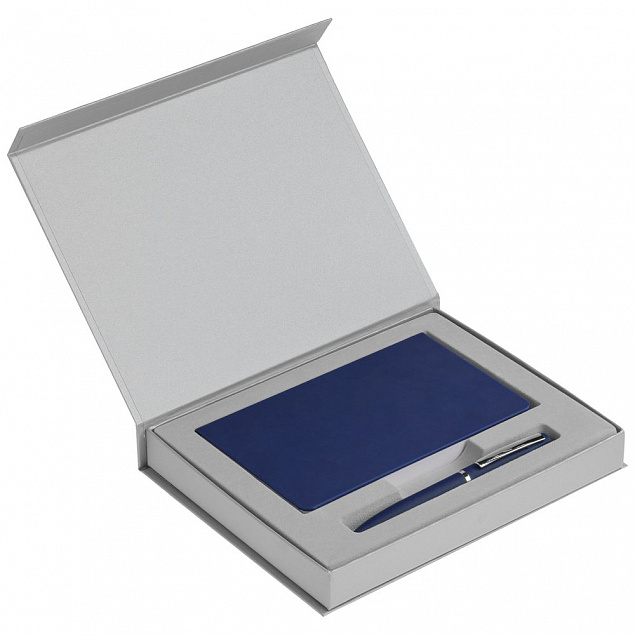Набор Basis: ежедневник 10х16 см и ручка, синий с логотипом в Нефтекамске заказать по выгодной цене в кибермаркете AvroraStore