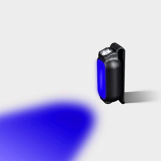 Фонарик на клипсе E-Lite, черный с логотипом в Нефтекамске заказать по выгодной цене в кибермаркете AvroraStore