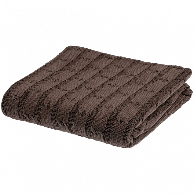 Плед Trenza, коричневый (какао) с логотипом в Нефтекамске заказать по выгодной цене в кибермаркете AvroraStore