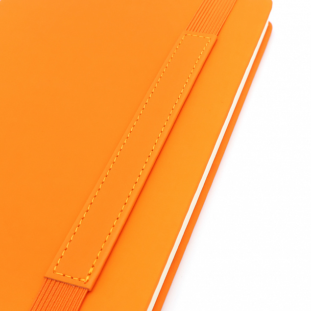 Блокнот A5 &quot;Champion&quot; с широкой застёжкой, оранжевый с логотипом в Нефтекамске заказать по выгодной цене в кибермаркете AvroraStore