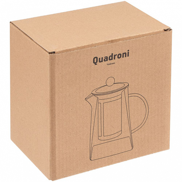Чайник Quadroni с логотипом в Нефтекамске заказать по выгодной цене в кибермаркете AvroraStore