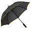 Зонт-трость Jenna, черный с желтым с логотипом в Нефтекамске заказать по выгодной цене в кибермаркете AvroraStore
