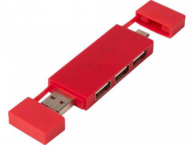 Двойной USB 2.0-хаб «Mulan» с логотипом в Нефтекамске заказать по выгодной цене в кибермаркете AvroraStore