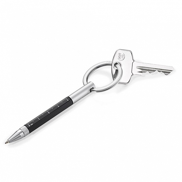 Ручка-брелок Construction Micro, черный с логотипом в Нефтекамске заказать по выгодной цене в кибермаркете AvroraStore