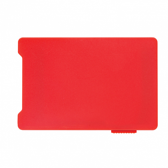 Держатель RFID для пяти карт, красный с логотипом в Нефтекамске заказать по выгодной цене в кибермаркете AvroraStore