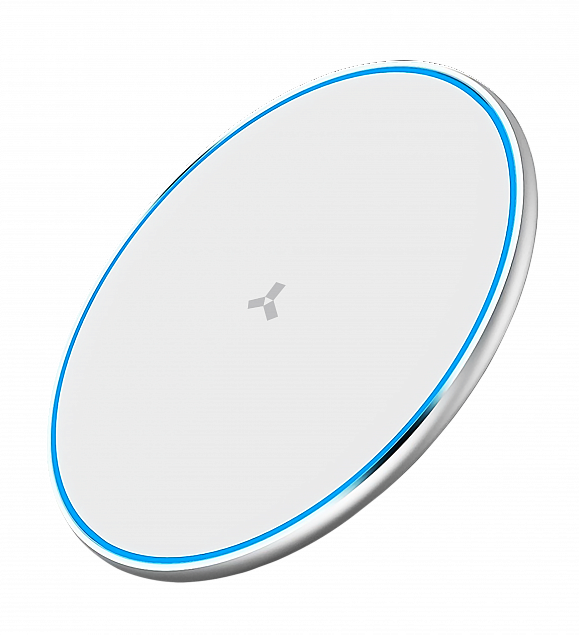 Беспроводное зарядное устройство ACCESSTYLE STONE 15W,  белый с логотипом в Нефтекамске заказать по выгодной цене в кибермаркете AvroraStore