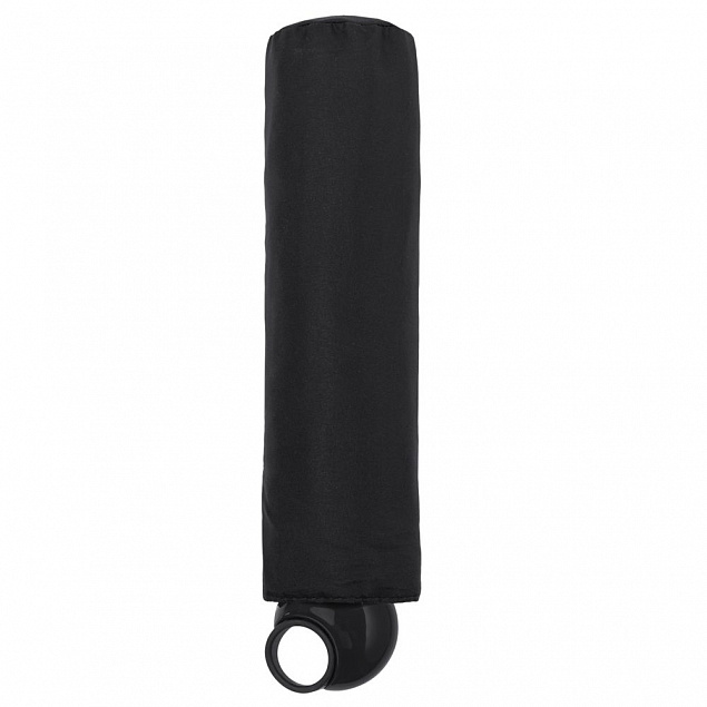 Зонт складной Floyd с кольцом, черный с логотипом в Нефтекамске заказать по выгодной цене в кибермаркете AvroraStore