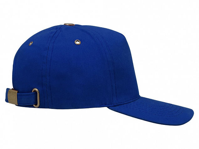 Бейсболка New York  5-ти панельная  с металлической застежкой и фурнитурой, классический синий с логотипом в Нефтекамске заказать по выгодной цене в кибермаркете AvroraStore