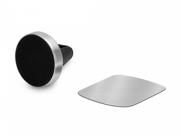 Магнитный держатель телефона для автомобиля Magpin, черный/серебристый с логотипом в Нефтекамске заказать по выгодной цене в кибермаркете AvroraStore