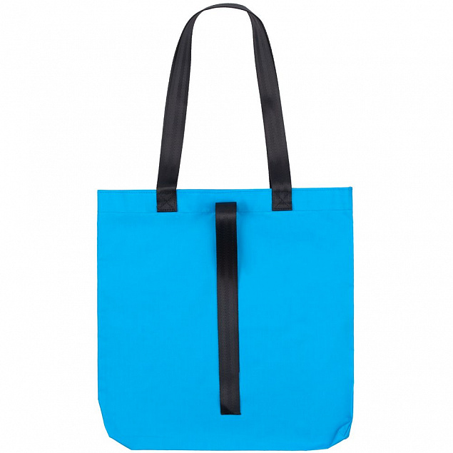 Шопер Manifest Color из светоотражающей ткани, синий с логотипом в Нефтекамске заказать по выгодной цене в кибермаркете AvroraStore