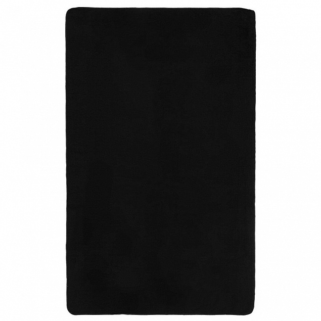 Флисовый плед Warm&Peace XL, черный с логотипом в Нефтекамске заказать по выгодной цене в кибермаркете AvroraStore