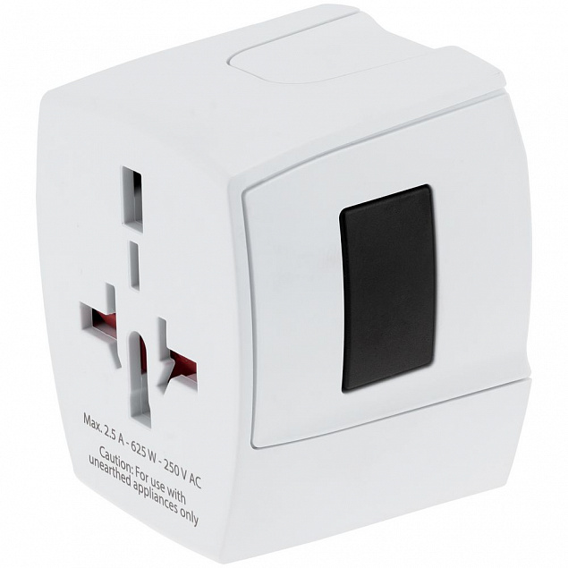 Зарядное устройство S-Kross MUV USB для путешествий, белое с логотипом в Нефтекамске заказать по выгодной цене в кибермаркете AvroraStore