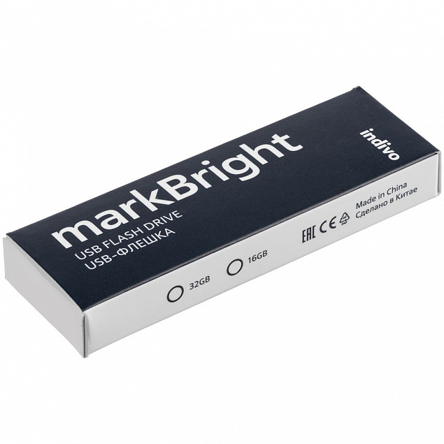 Флешка markBright с красной подсветкой, 16 Гб с логотипом в Нефтекамске заказать по выгодной цене в кибермаркете AvroraStore