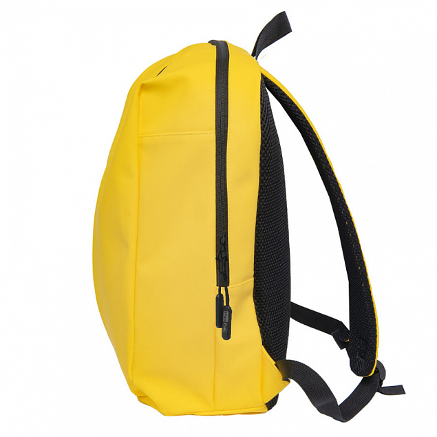 Рюкзак "Go", жёлтый, 41 х 29 х15,5 см, 100%  полиуретан с логотипом в Нефтекамске заказать по выгодной цене в кибермаркете AvroraStore
