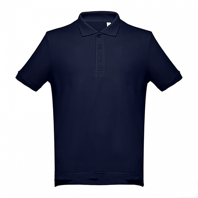Рубашка-поло мужская ADAM, темно-синий, 4XL, 100% хлопок, плотность 195 г/м2 с логотипом в Нефтекамске заказать по выгодной цене в кибермаркете AvroraStore