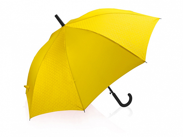 Зонт-трость полуавтомат Wetty с проявляющимся рисунком, желтый с логотипом в Нефтекамске заказать по выгодной цене в кибермаркете AvroraStore