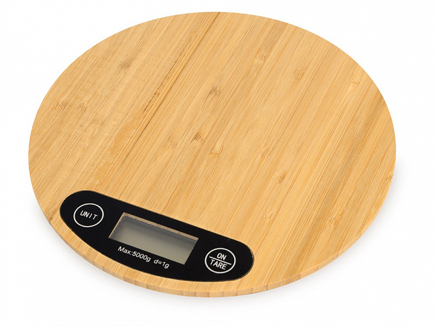 Бамбуковые кухонные весы Scale с логотипом в Нефтекамске заказать по выгодной цене в кибермаркете AvroraStore