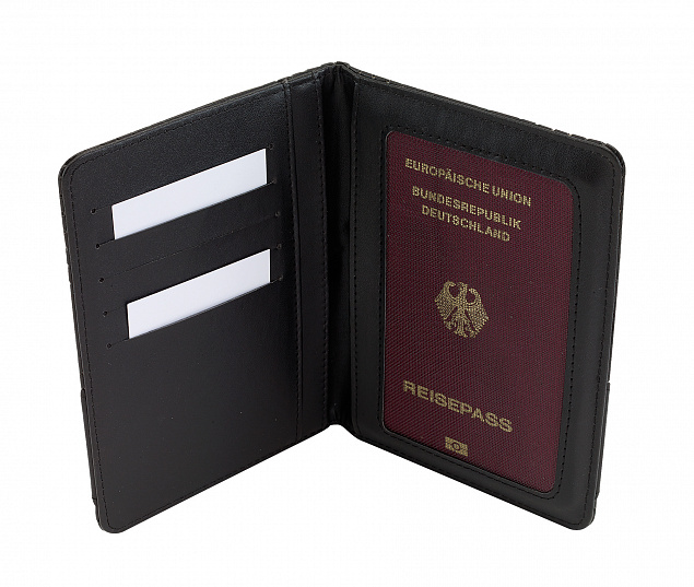 Портмоне для паспорта HILL DALE, черный с логотипом в Нефтекамске заказать по выгодной цене в кибермаркете AvroraStore
