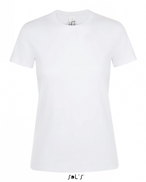 Фуфайка (футболка) REGENT женская,Белый L с логотипом в Нефтекамске заказать по выгодной цене в кибермаркете AvroraStore