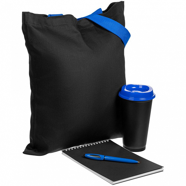 Набор Take Part, черный с синим с логотипом в Нефтекамске заказать по выгодной цене в кибермаркете AvroraStore