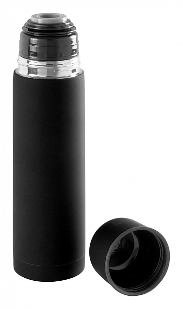 Термос 500 мл,черный с логотипом в Нефтекамске заказать по выгодной цене в кибермаркете AvroraStore