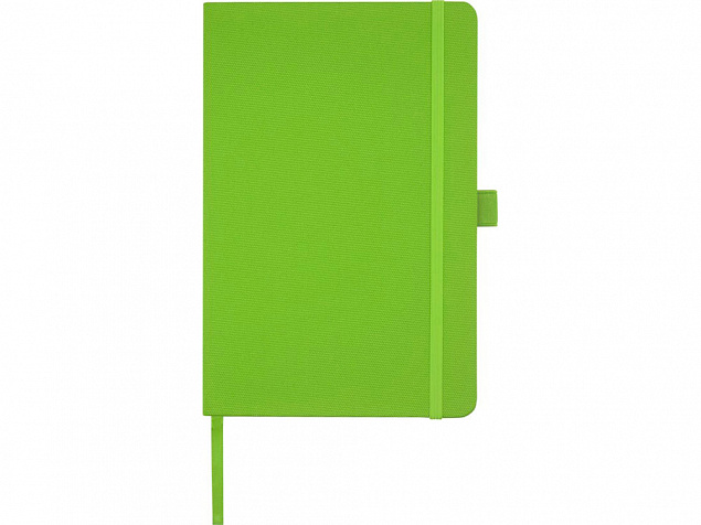Блокнот Honua форматом A5 из переработанной бумаги с обложкой из переработанного ПЭТ, зеленый лайм с логотипом в Нефтекамске заказать по выгодной цене в кибермаркете AvroraStore