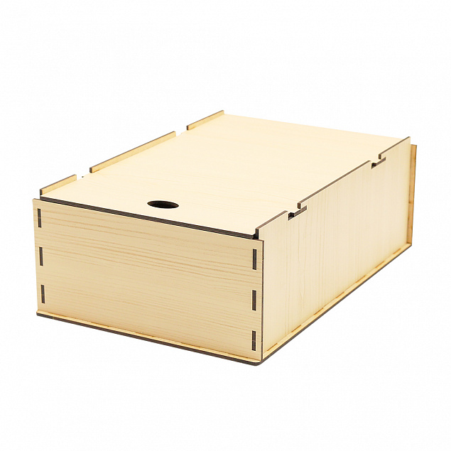 Коробка ламинированная деревянная 22,5 х 24,5 х 9,6 см с логотипом в Нефтекамске заказать по выгодной цене в кибермаркете AvroraStore