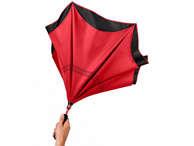 Зонт-трость «Yoon» с обратным сложением с логотипом в Нефтекамске заказать по выгодной цене в кибермаркете AvroraStore