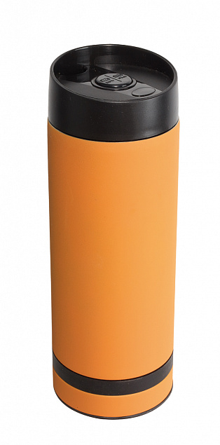 Дорожная кружка "АРОМАТИЧЕСКАЯ", оранжевый с логотипом в Нефтекамске заказать по выгодной цене в кибермаркете AvroraStore