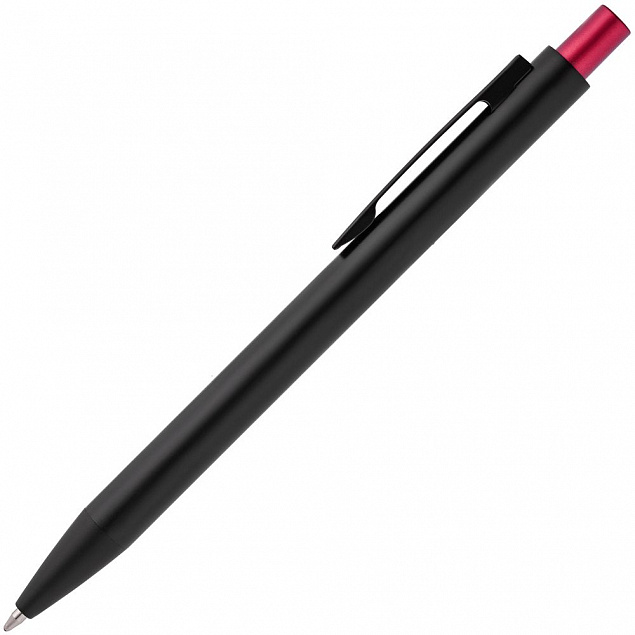 Ручка шариковая Chromatic, черная с красным с логотипом в Нефтекамске заказать по выгодной цене в кибермаркете AvroraStore
