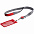 Чехол для пропуска с лентой и ретрактором Devon, красный с логотипом в Нефтекамске заказать по выгодной цене в кибермаркете AvroraStore
