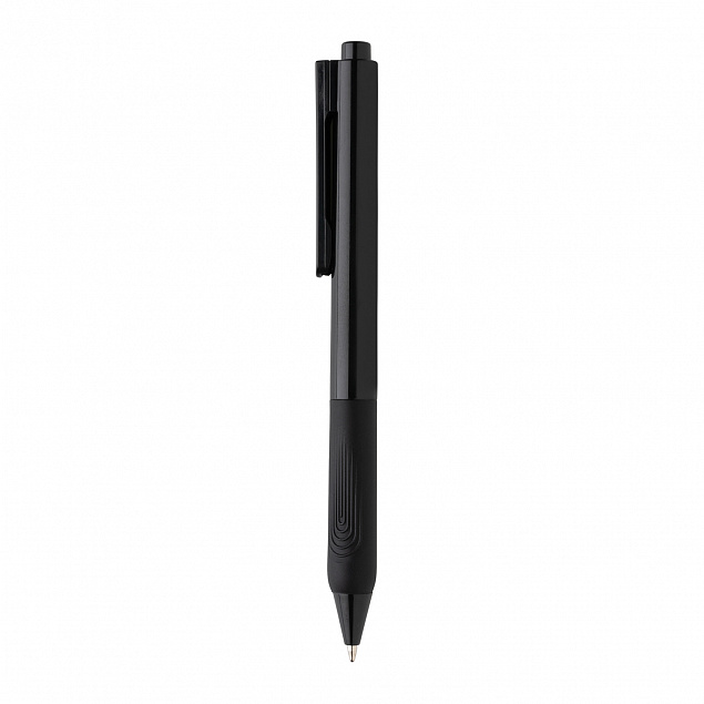Ручка X9 с глянцевым корпусом и силиконовым грипом с логотипом в Нефтекамске заказать по выгодной цене в кибермаркете AvroraStore