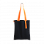 Шопер Superbag black (чёрный с оранжевым) с логотипом в Нефтекамске заказать по выгодной цене в кибермаркете AvroraStore