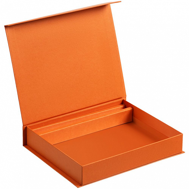 Коробка Duo под ежедневник и ручку, оранжевая с логотипом в Нефтекамске заказать по выгодной цене в кибермаркете AvroraStore