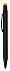 Ручка шариковая Raven (черная с оранжевым) с логотипом в Нефтекамске заказать по выгодной цене в кибермаркете AvroraStore