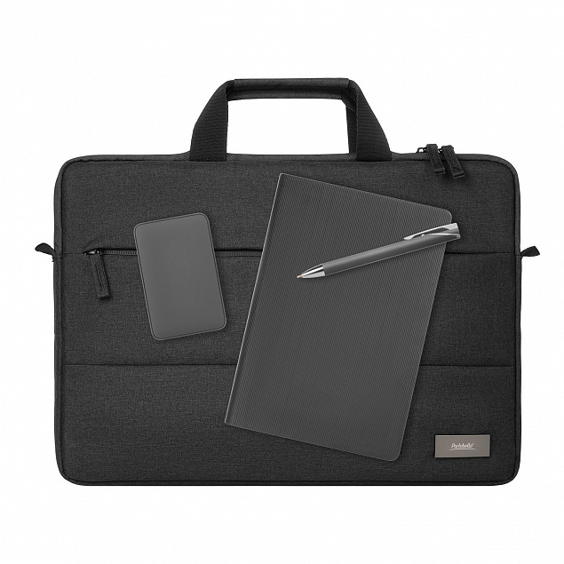Подарочный набор Forum, серый (сумка, ежедневник, ручка, аккумулятор) с логотипом в Нефтекамске заказать по выгодной цене в кибермаркете AvroraStore