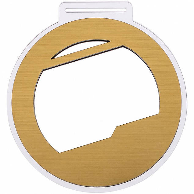 Медаль Vittoria, золотистая с логотипом в Нефтекамске заказать по выгодной цене в кибермаркете AvroraStore