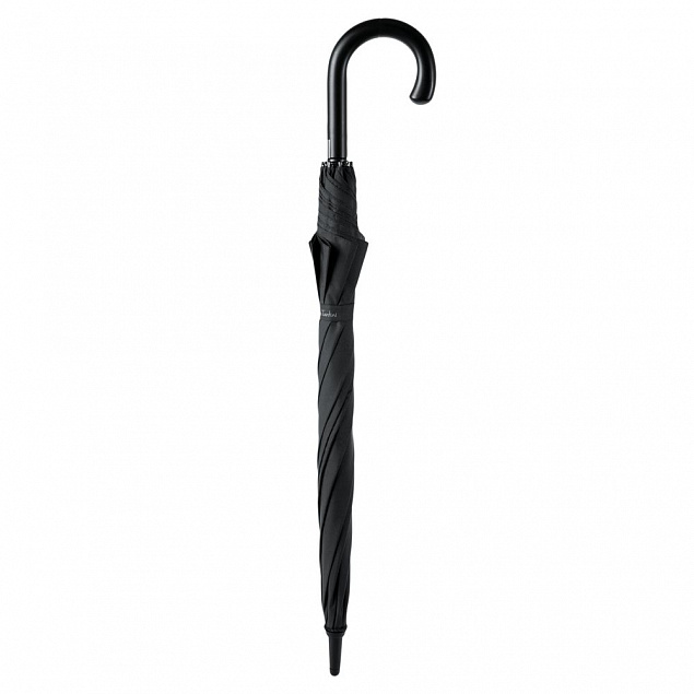 Зонт-трость Alessio, черный с логотипом в Нефтекамске заказать по выгодной цене в кибермаркете AvroraStore